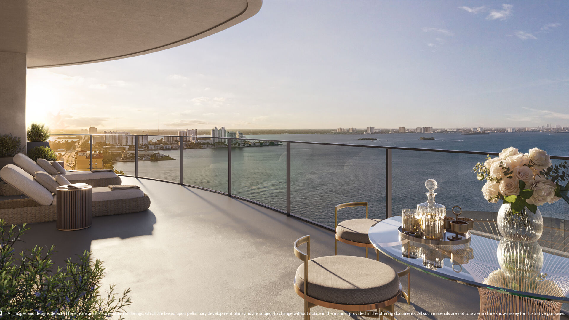 Terrace at sunrise